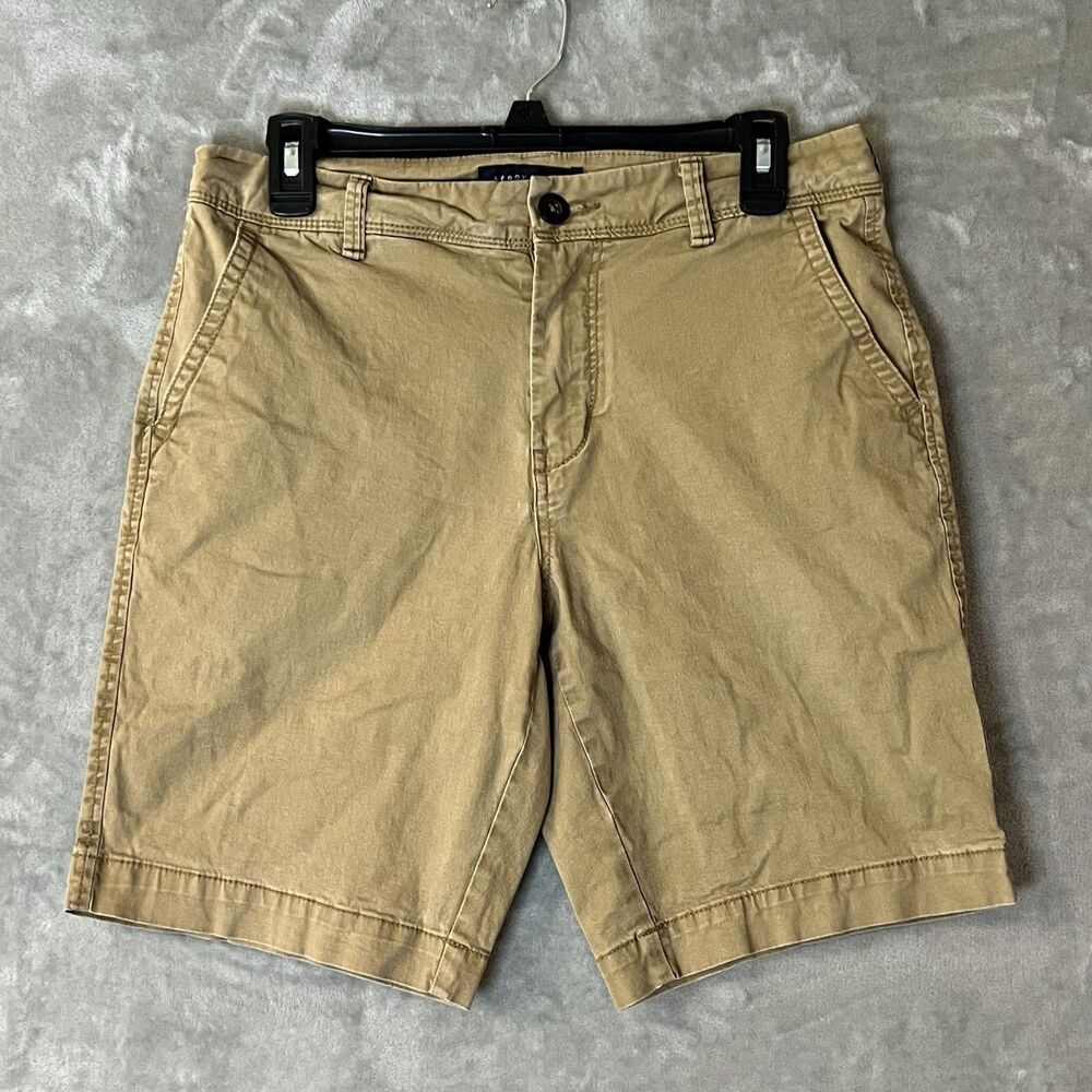 Aeropostale Khaki Chino Shorts Mens 30 Flat Front Casual Summer Classic Fit